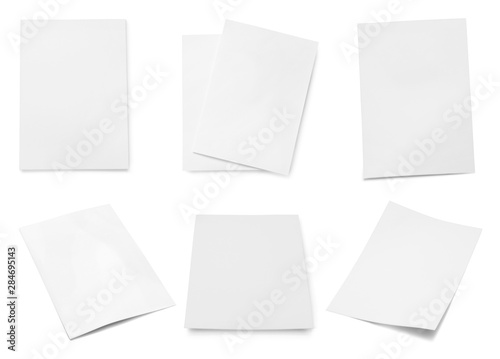 Wallpaper Mural Set of blank brochures on white background. Mock up for design Torontodigital.ca