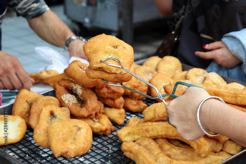 Photography sale of pastries in the market - Kuala Lumpur Malaysia Asia