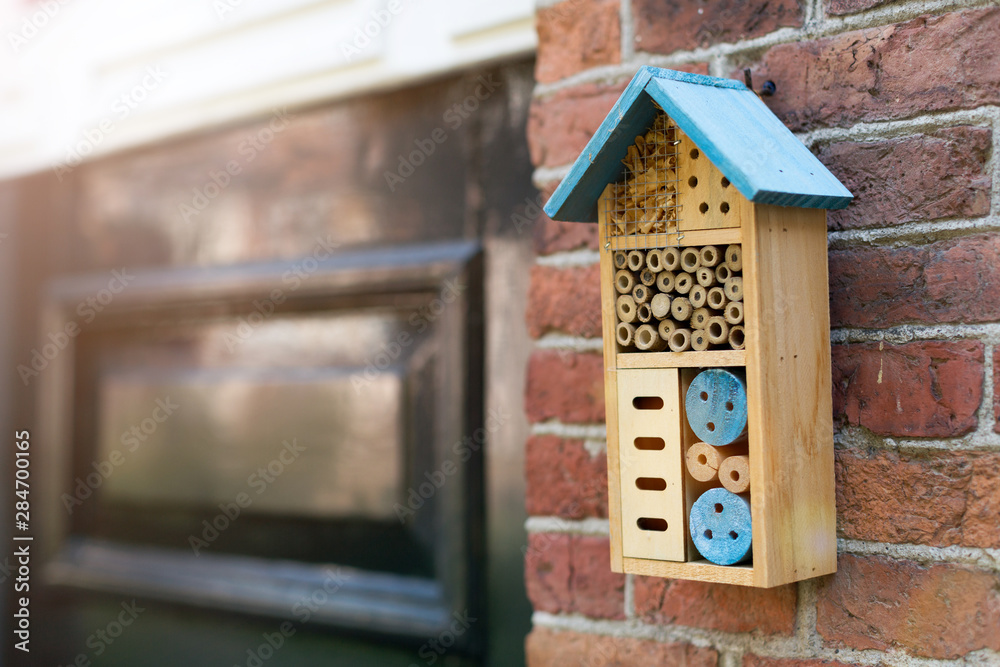 Insect hotel at the brick wall, Holland Insect hotel at the brick wall, Holland