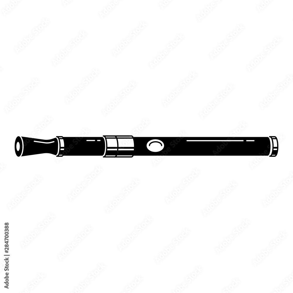 Plastic electronic cigarette icon. Simple illustration of plastic electronic cigarette vector icon for web design isolated on white background
