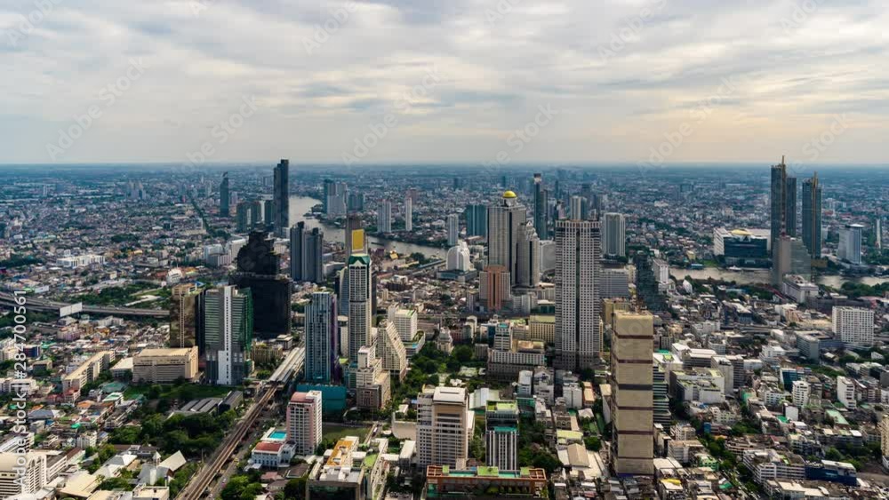 time lapse of Bangkok city with Chao Phraya River, Thailand time lapse of Bangkok city with Chao Phraya River, Thailand