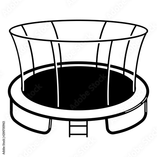 Fototapeta Protected trampoline icon