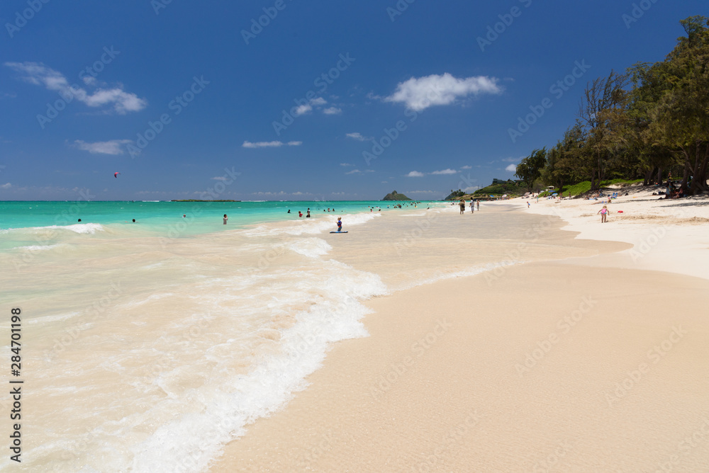 Kalama beach views - Oahu, Hawaii. Kalama beach is on the island's east coast