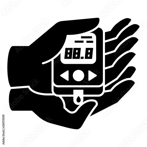 Glucometer icon. Simple illustration of glucometer vector icon for web design isolated on white background