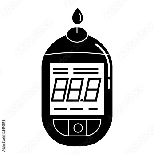 Digital glucometer icon. Simple illustration of digital glucometer vector icon for web design isolated on white background