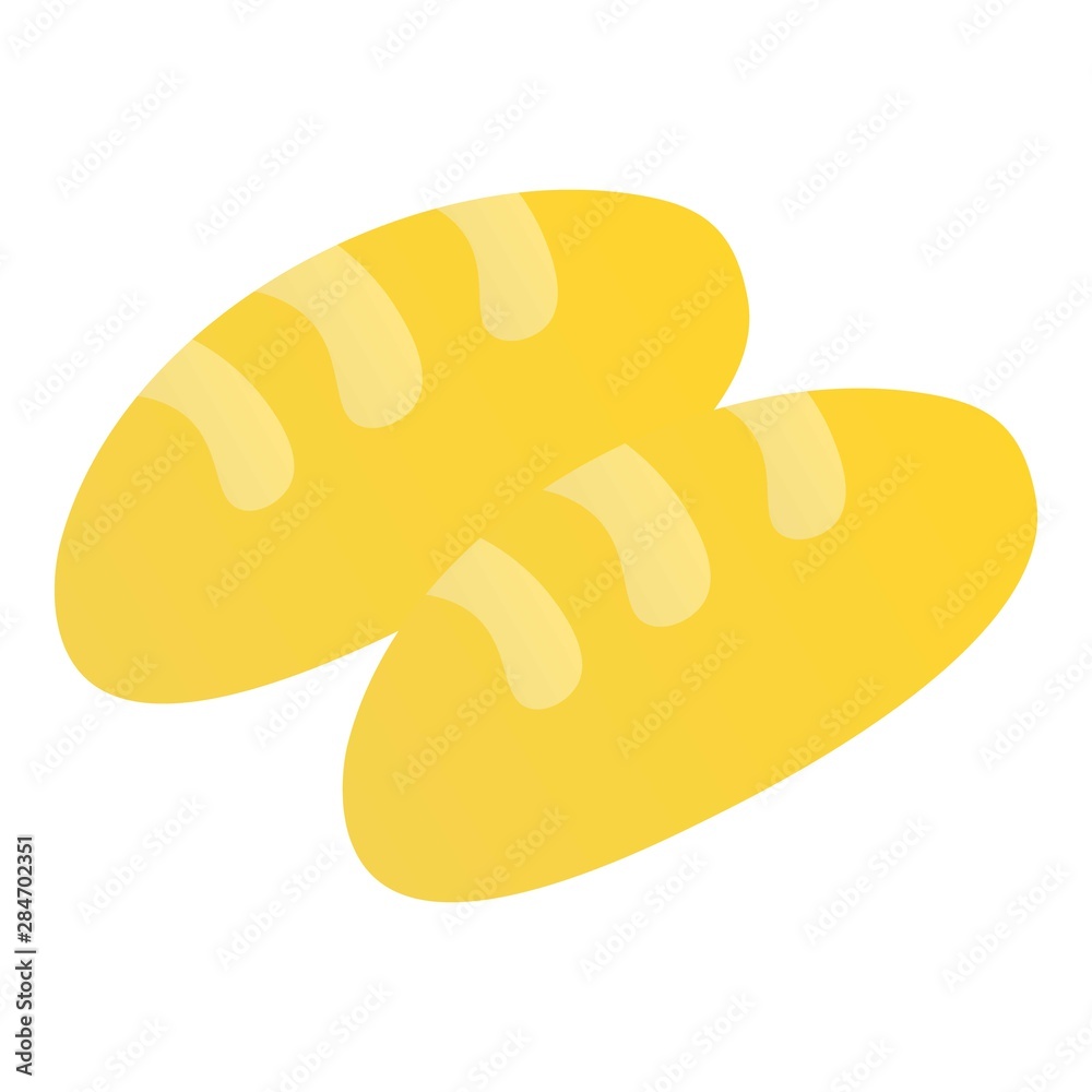 Fresh bread icon. Isometric of fresh bread vector icon for web design isolated on white background Fresh bread icon. Isometric of fresh bread vector icon for web design isolated on white background