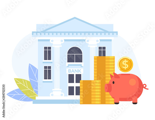 Banking business concept. Vector flat cartoon graphic design isolated illustration