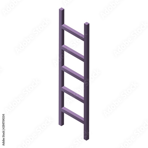 Staircase icon. Isometric of staircase vector icon for web design isolated on white background