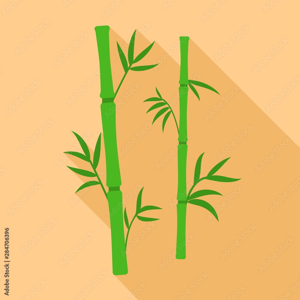 Obraz premium Bamboo plant icon. Flat illustration of bamboo plant vector icon for web design
