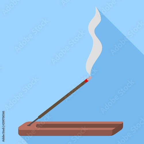 Smoke sticks icon. Flat illustration of smoke sticks vector icon for web design