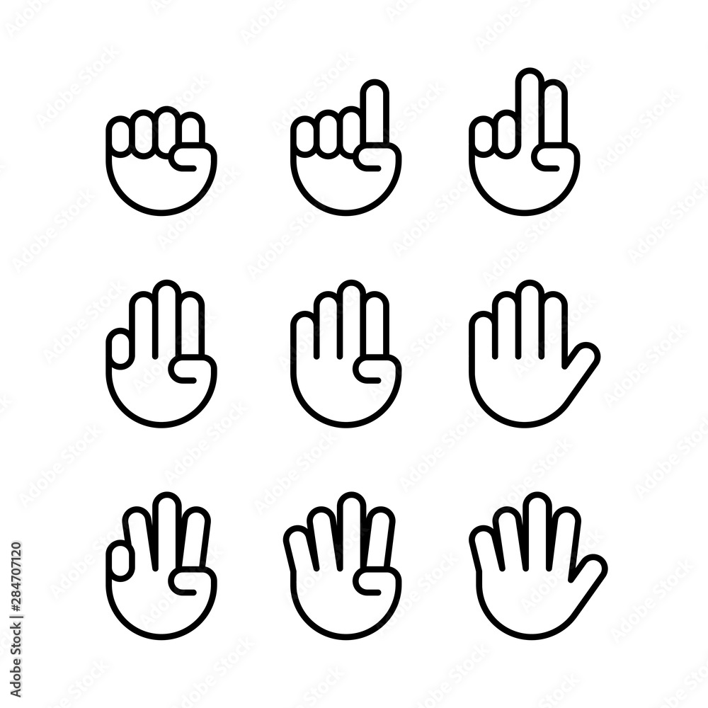 hand gestures. icons set. Flat style vector icons, emblem, symbol For Your Design hand gestures. icons set. Flat style vector icons, emblem, symbol For Your Design