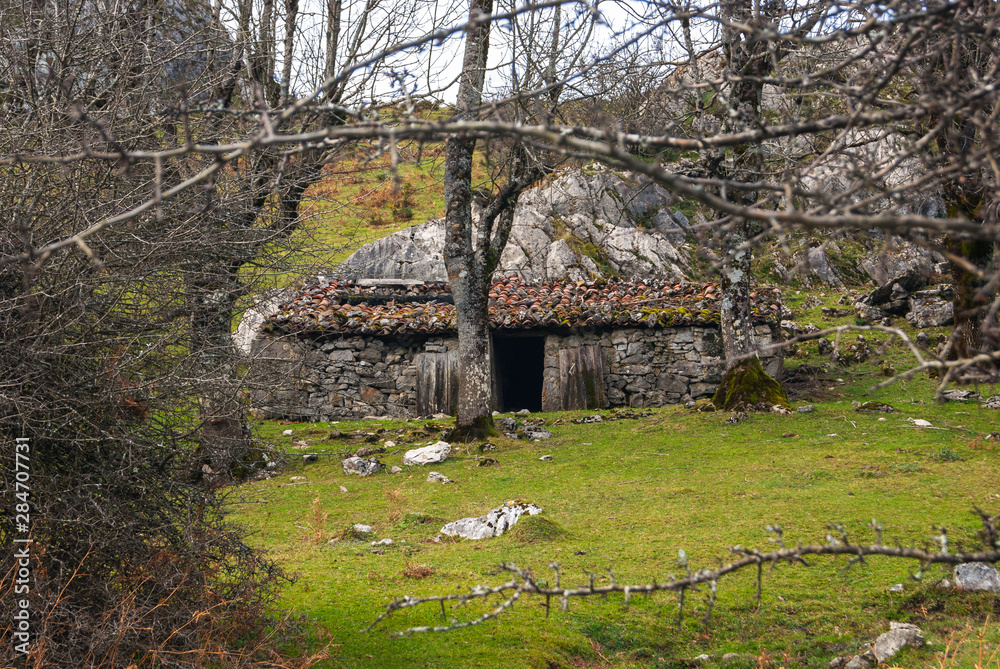 A house of shepherds in the Lakes of Covadonga (Spain)