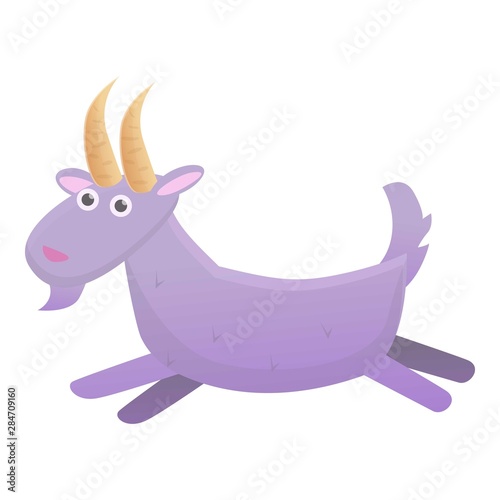 Male goat icon. Cartoon of male goat vector icon for web design isolated on white background photo