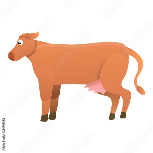 Small bull icon. Cartoon of small bull vector icon for web design isolated on white background