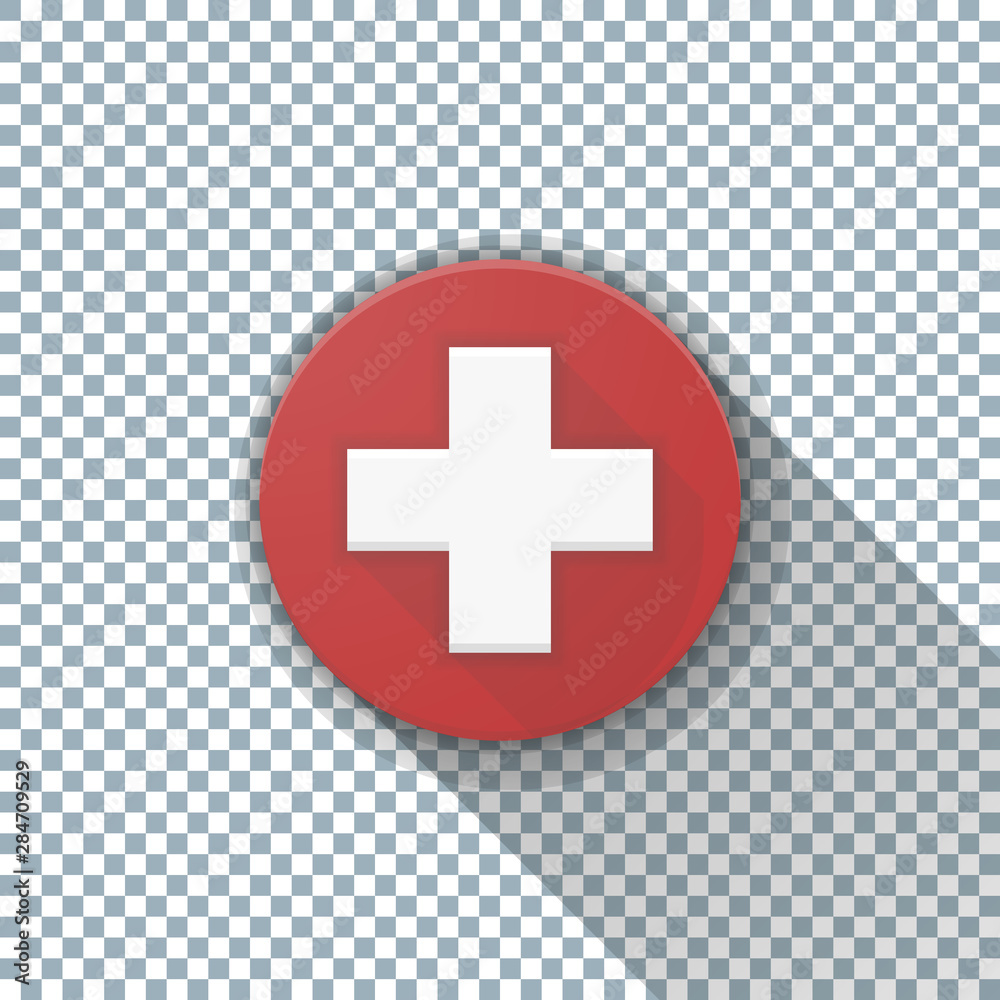 Obraz premium Swiss or Medical Shield adaptive standard icon for application illustration