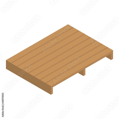 Load pallet icon. Isometric of load pallet vector icon for web design isolated on white background