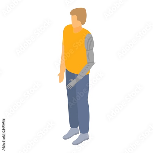 Artificial hand limbs icon. Isometric of artificial hand limbs vector icon for web design isolated on white background