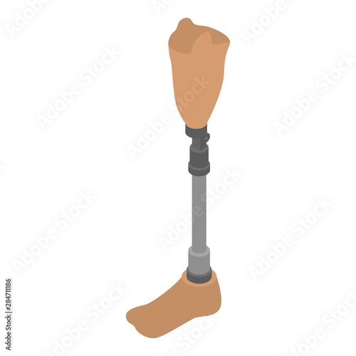 Bionic human leg icon. Isometric of bionic human leg vector icon for web design isolated on white background