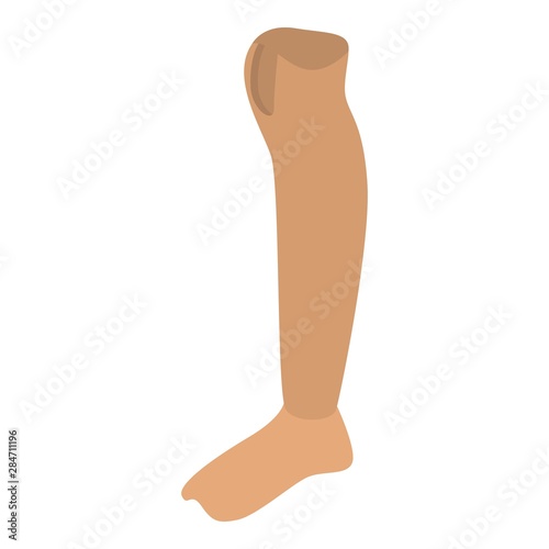 Artificial plastic leg icon. Isometric of artificial plastic leg vector icon for web design isolated on white background