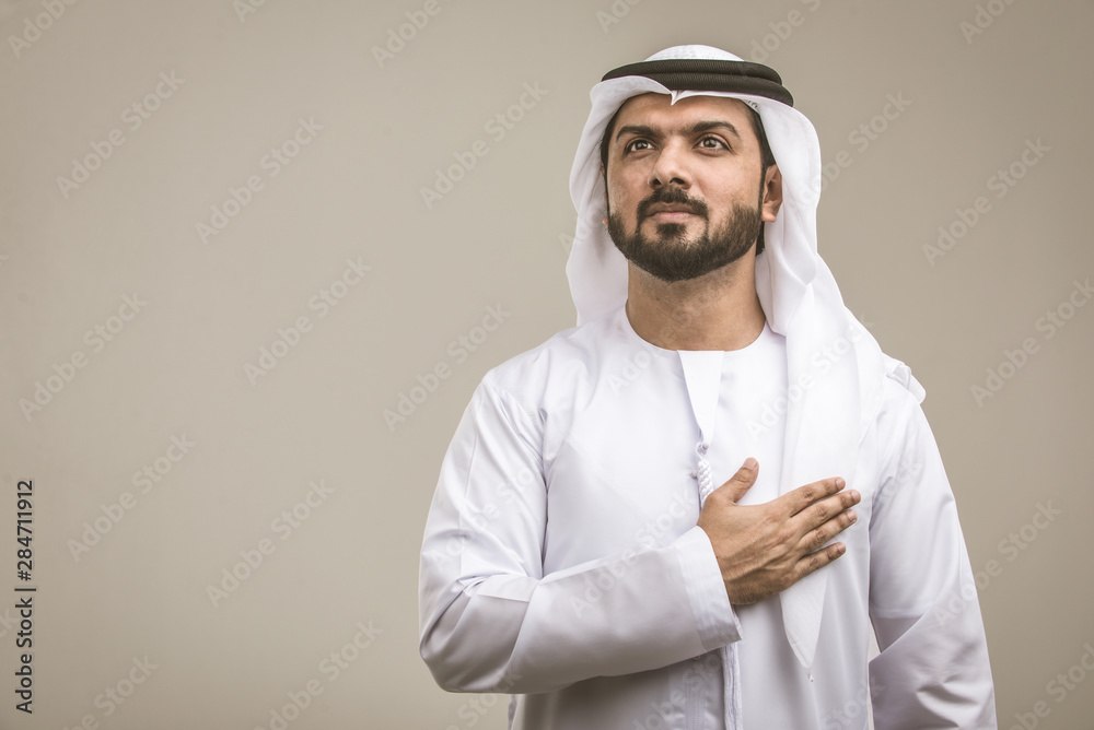 Arabian man with traditional dress Arabian man with traditional dress