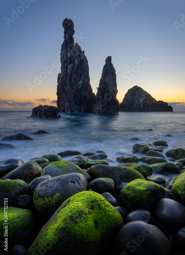 Ribeira de Janelo on the beutiful island Madeira, photo taken during sunrise