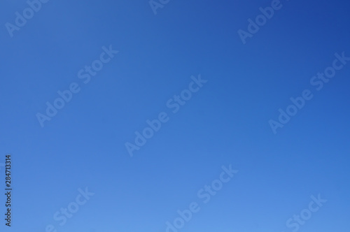 Clear blue sky without clouds.