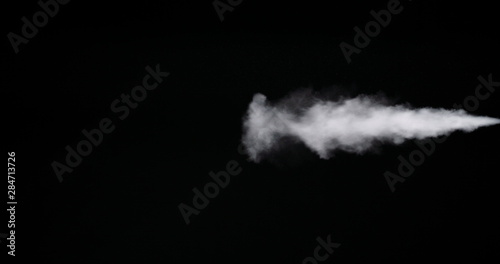 Abstract steam on a black background
