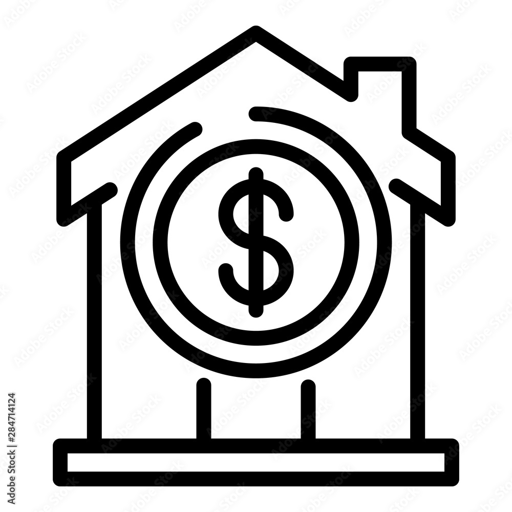 Leasing house icon. Outline leasing house vector icon for web design isolated on white background Leasing house icon. Outline leasing house vector icon for web design isolated on white background