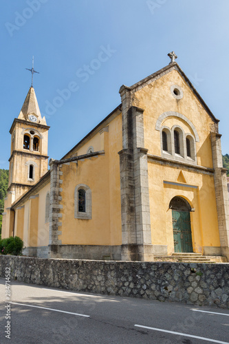 Mediterranean church in Maticcia, Corsica, France.