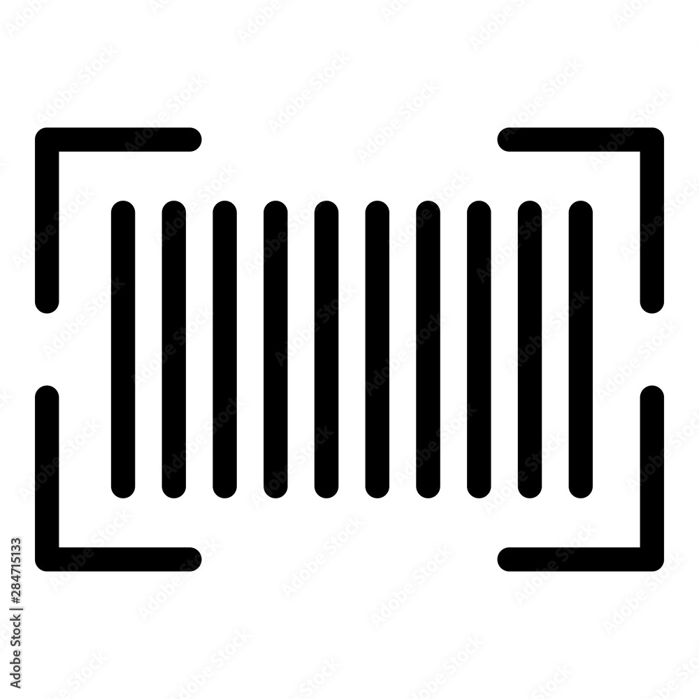Scan barcode icon. Outline scan barcode vector icon for web design isolated on white background Scan barcode icon. Outline scan barcode vector icon for web design isolated on white background