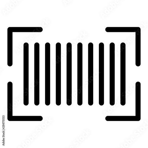 Scan barcode icon. Outline scan barcode vector icon for web design isolated on white background