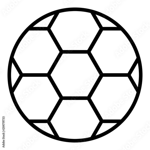 Soccer ball icon. Outline soccer ball vector icon for web design isolated on white background