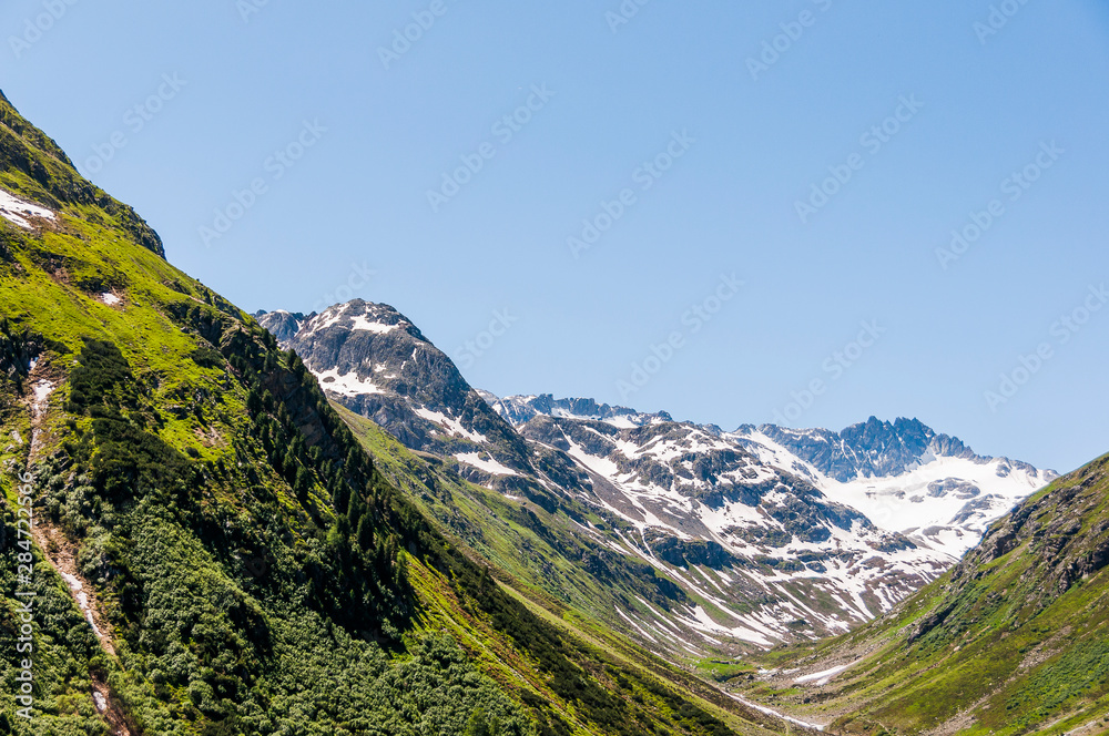 Flüela, Flüelatal, Flüelapass, Passstrasse, Alpen, Bergtal, Engadin, Graubünden, Sommer, Schweiz