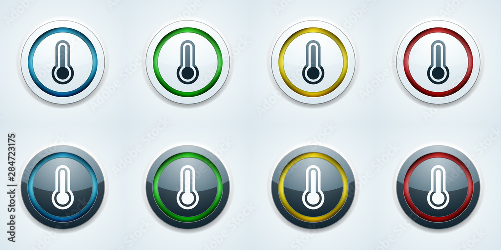 Temperature thermometer color buttons illustration