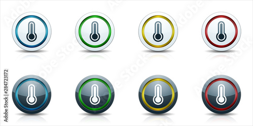 Temperature thermometer color buttons illustration