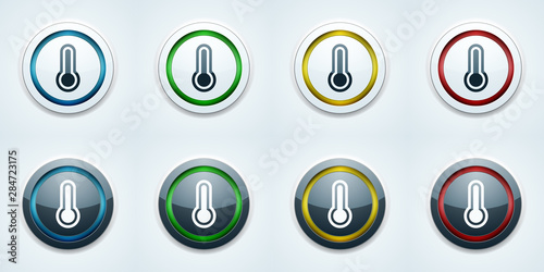 Temperature thermometer color buttons illustration