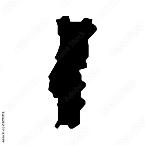 Portugal map sign. Lisbon on white background