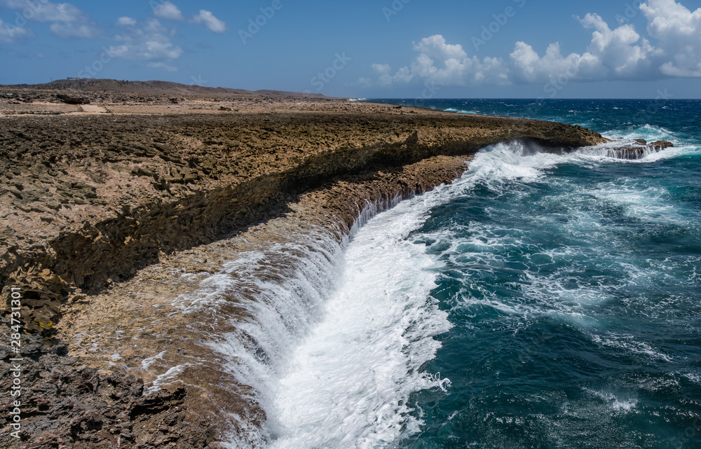   Shete Boka National park Views around Curacao a small Caribbean island