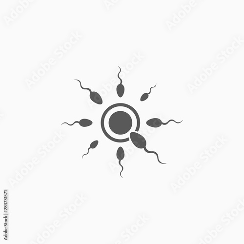 sperm icon, fertilization vector illustration photo