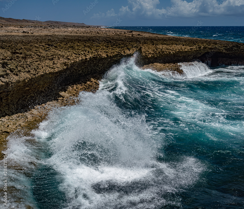   Shete Boka National park Views around Curacao a small Caribbean island