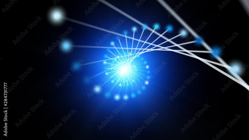 Abstract dna double helix rotation copy space background.