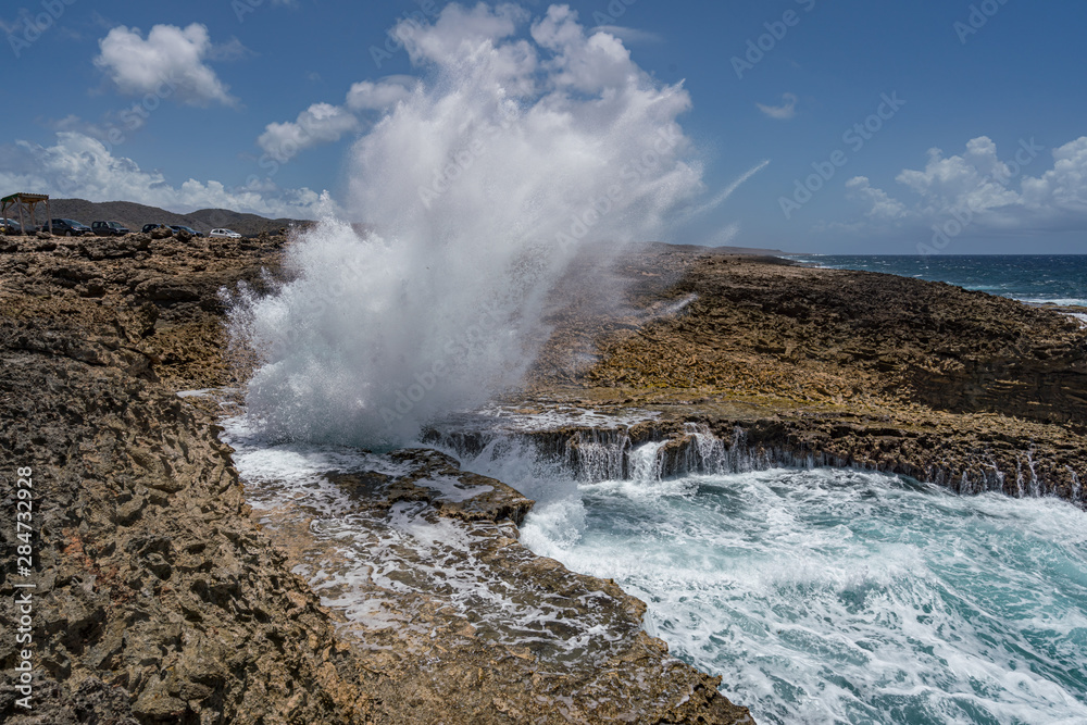Shete Boka National park Views around Curacao a small Caribbean island Shete Boka National park Views around Curacao a small Caribbean island