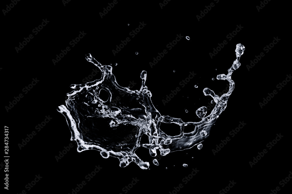 water Splash isolate On Black. water Splash isolate On Black.
