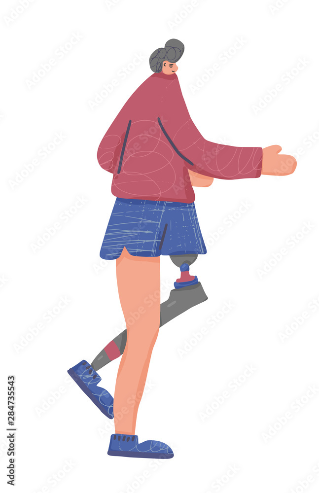 Runner. Person with leg prosthetic. Vector design. Runner. Person with leg prosthetic. Vector design.