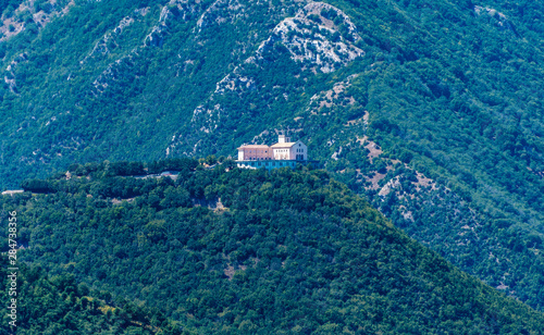 Sanctuary  of the Holy Savior, from Montella Avellino Italy photo