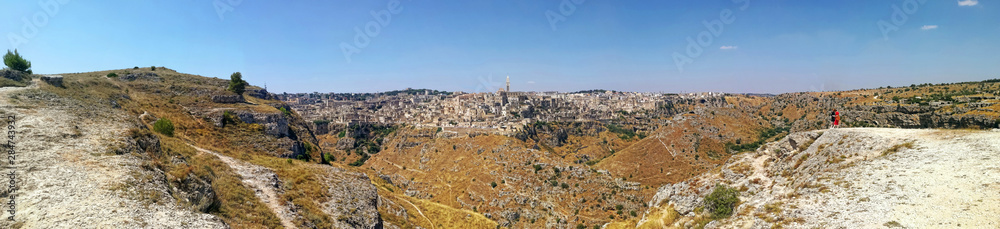 Sassi of Matera, capital of European culture, UNESCO heritage, panoramic image