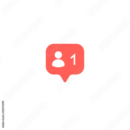 add subscriber icon. vector symbol