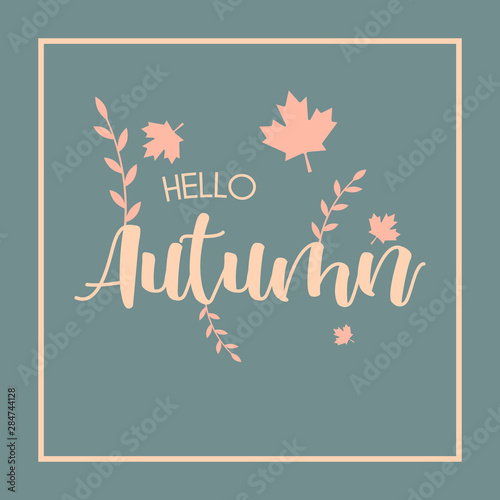 hello autumn. vector banner 