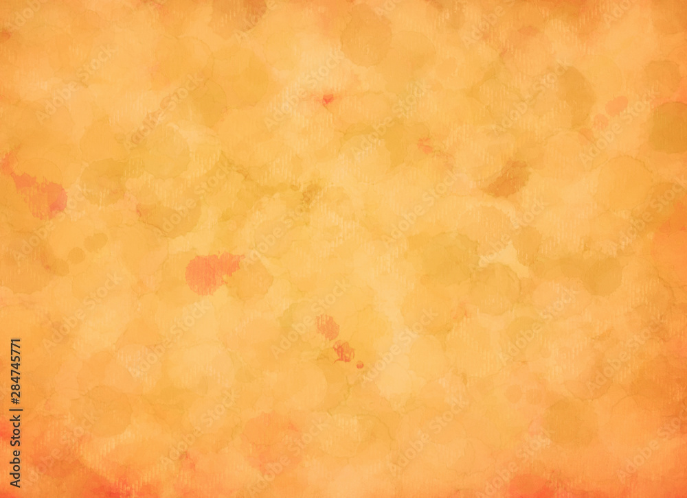 Orange Colored Abstract Watercolor Background