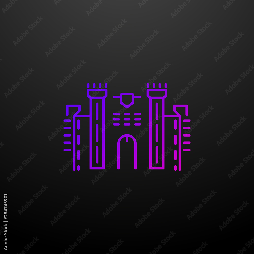 Castle dusk style nolan icon. Elements of summer holiday and travel set. Simple icon for websites, web design, mobile app, info graphics Castle dusk style nolan icon. Elements of summer holiday and travel set. Simple icon for websites, web design, mobile app, info graphics